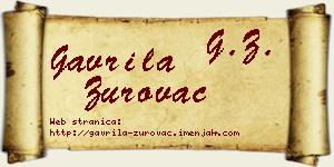 Gavrila Zurovac vizit kartica